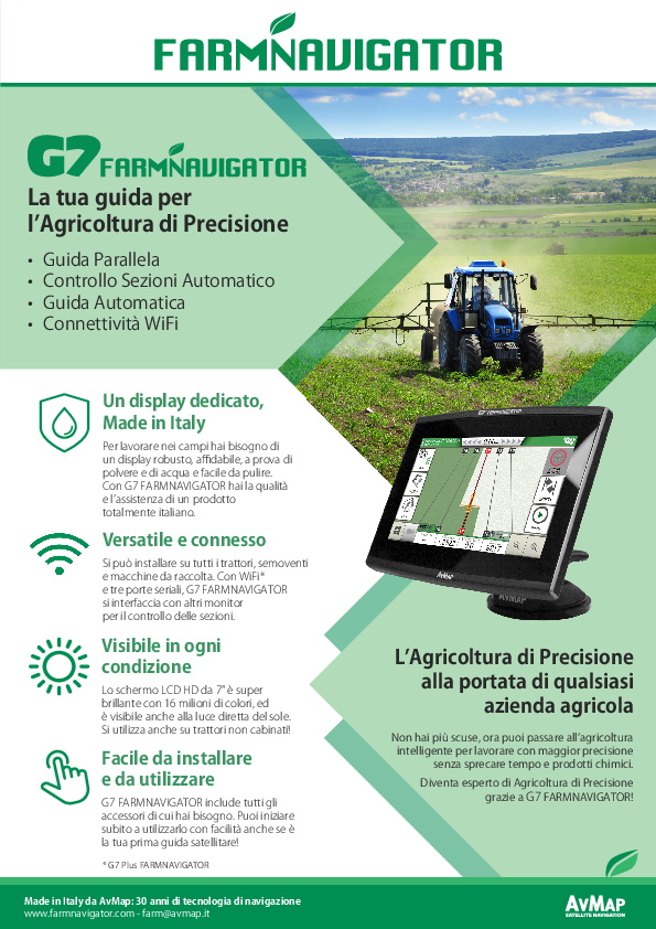 AV Map G7 Plus Farmnavigator navigatore per agricoltura di precisione