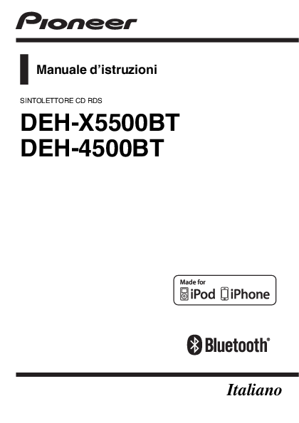 Pioneer DEH-4500BT Autoradio CD USB Bluetooth