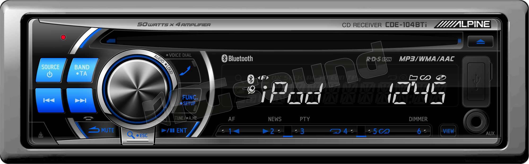 getrouwd wet Luipaard Alpine CDE-104BTi | Autoradio 1 din e 2 din Car stereo - Autoradio 1