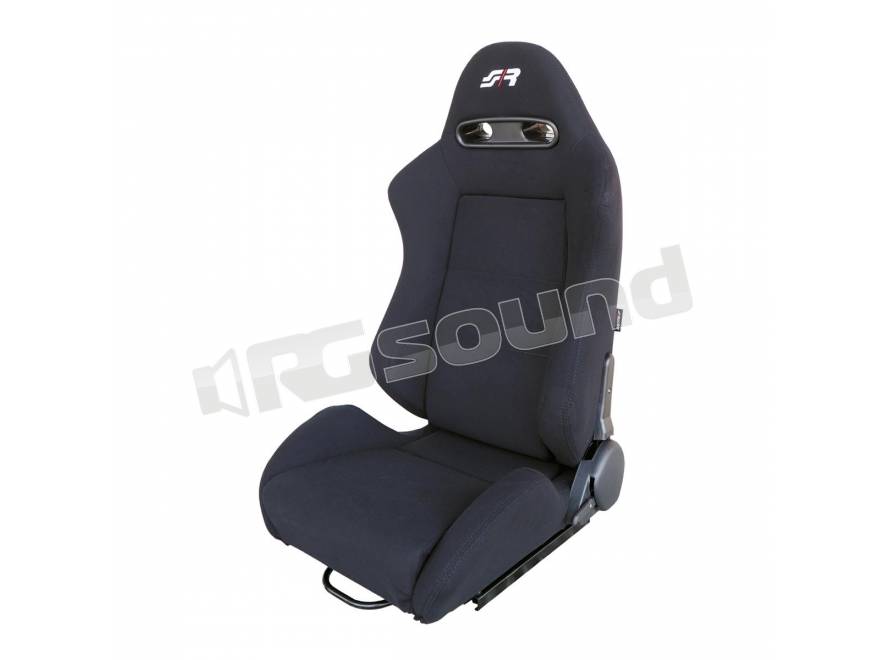 Simoni Racing Sedile Sportivo Max Reclinabile in Tessuto Nero + Kit Slitte